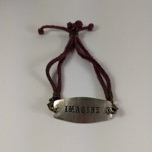Lenny and Eva Imagine Leather Double Strand Bracelet Modern Inspirational Gift